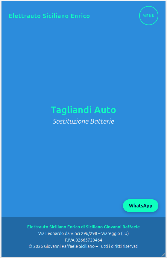 Screenshot versione mobile del sito www.elettrautosicilianoenrico.it/home4.html